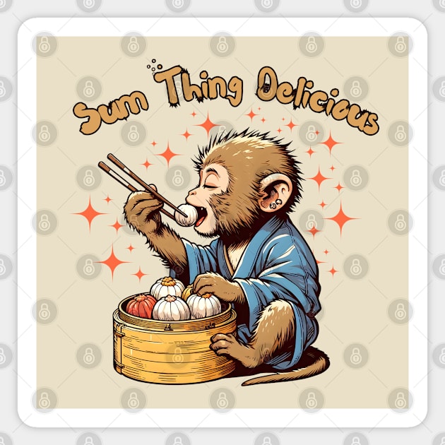 dim sum monkey Sticker by Japanese Fever